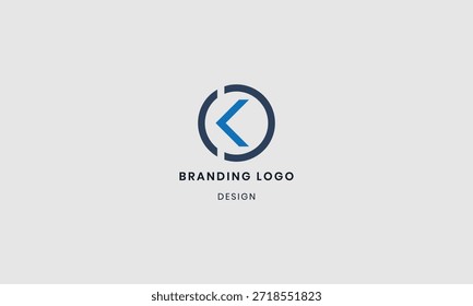 Anfangsbuchstabe K Logo-Design. einzeln auf weißem Hintergrund