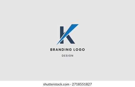 Anfangsbuchstabe K Logo-Design. einzeln auf weißem Hintergrund