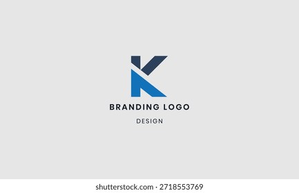 Anfangsbuchstabe K Logo-Design. einzeln auf weißem Hintergrund