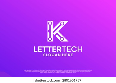 Initial letter K logo design template