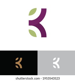 initial letter K logo or icon. EPS 10