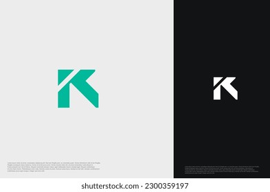 Letra inicial tipografía monográfica con logotipo K para nombre comercial. Inspiración en el logotipo del vector