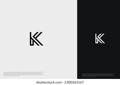 Initial Letter K Logo monogram typography for business name. Vector logo inspiration
