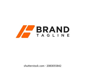 Initial Letter K logo. Orange Shape with Negative Space K letter inside isolated on White Background. Usable for Business and Branding Logos. Flat Vector Logo Design Template Element.