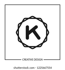 Initial Letter K Logo Template Vector Design