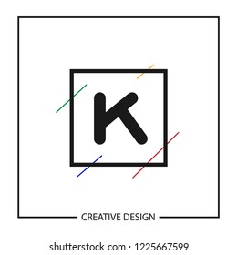 Initial Letter K Logo Template Vector Design