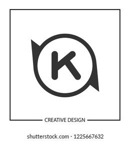 Initial Letter K Logo Template Vector Design