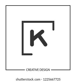 Initial Letter K Logo Template Vector Design