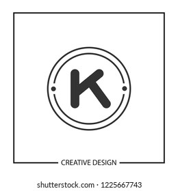 Initial Letter K Logo Template Vector Design