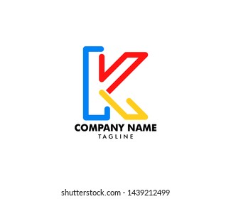 Initial Letter K Logo Template Design