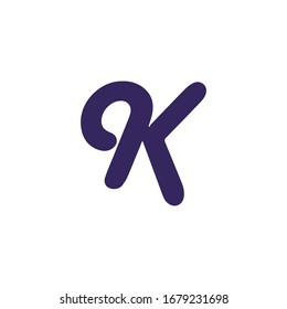 Design-Vorlage für die Vektorillustration des Anfangsbuchstaben k