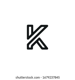 Initial letter k logo vector design template