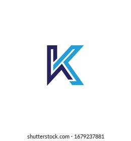 Initial letter k logo vector design template