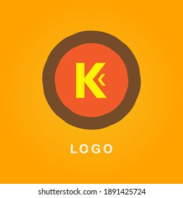 Initial letter K logo vector design template elements. Letter K Logo Design with Creative Modern Trendy Typography. Letter K logo icon with a simple circle shape, elegant, and modern style. 