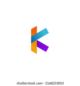 diseño vectorial de logotipo de letra inicial k