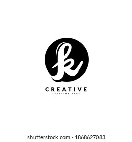 Lotipo de letra inicial K. Diseño de lujo para el logotipo de Empresa y Empresa.
