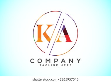 Initial Letter K A Low Poly Logo Design Vector Template. Graphic Alphabet Symbol For Corporate Business Identity