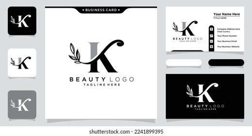 Initial letter K luxury Logo design Vector