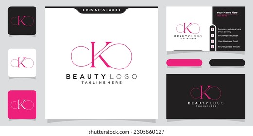 Initial letter K luxury Logo design Vector