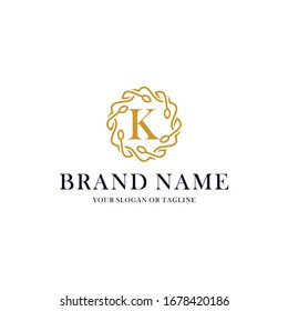Letra inicial K símbolo de diseño logotipo de diseño plantilla vectorial