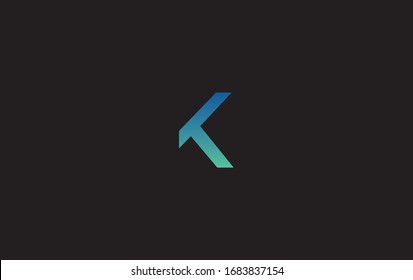Initial Letter K Minimalism Simple Gradient Logo For Company