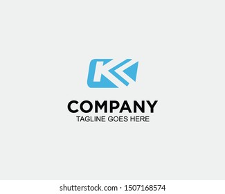Initial Letter K Modern Abstract technology simple logotype