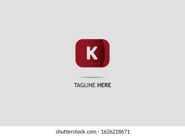 Initial Letter K with Modern Abstract design template monogram. vector illustration