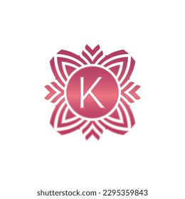 Logo des Blumenzeichens des ersten Buchstabens K