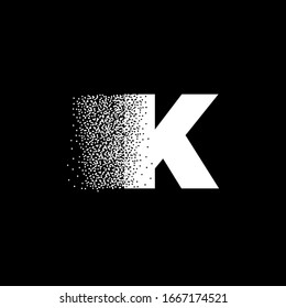 Initial Letter K Particle Effect Logo Design