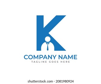 initial letter K People, Human Logo. Businessman Logo Vector illustrations. Vector Logo design for business and consulting company.