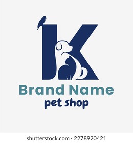 Initial Letter K Pets Logo Design