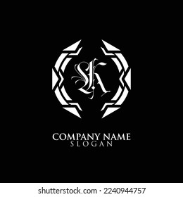 INITIAL LETTER K ,ROUND LOGO