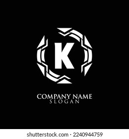 CARTA INICIAL K ,LOGO DE ROUNDA