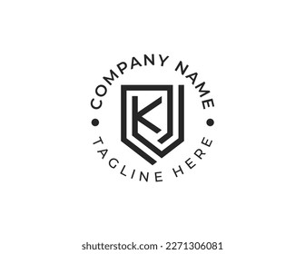 initial Letter K Shield Monogram Logo Concept icon symbol sign Element Design. Security, Cyber, Protection, Guardian Logotype. Vector illustration template