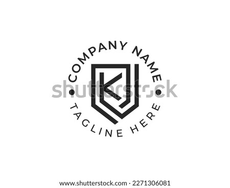 initial Letter K Shield Monogram Logo Concept icon symbol sign Element Design. Security, Cyber, Protection, Guardian Logotype. Vector illustration template