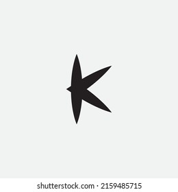 Initial letter K sign monogram logo.