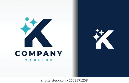 initial letter K spark logo