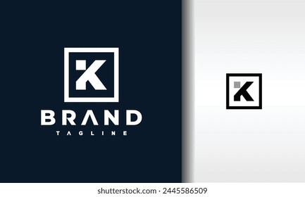 initial letter K square logo