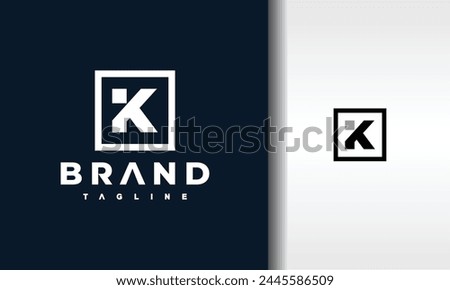 initial letter K square logo