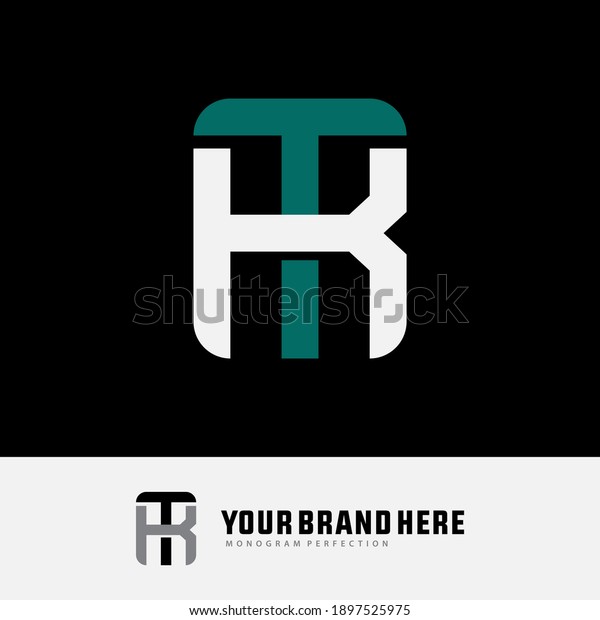 Initial Letter K T Kt Tk Stock Vector Royalty Free 1897525975