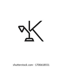 initial letter k table lamp logo