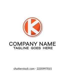 initial letter K template business logo vector.