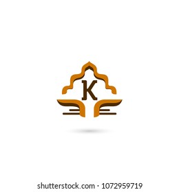 Initial Letter K Tree Asbstract Template. Can be adapt to Corporate identity, logo, icon, symbol and brand identity