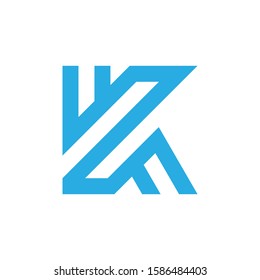 Initial letter K vector logo design template