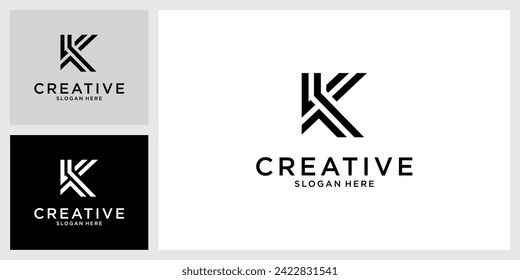 Initial letter K vector logo design concept
