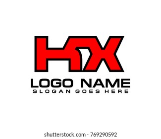Initial letter K & X logo template vector
