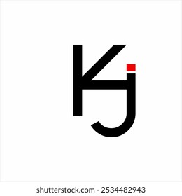 Initial letter K4j logo design.