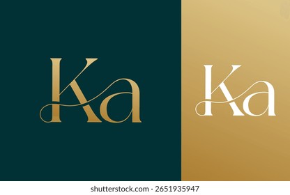 Anfangsbuchstabe KA AK Logo Design Vektorgrafik für Paar, Hochzeit und Geschäft