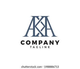 Initial Letter KA Logo Design Template