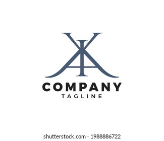 Initial Letter KA Logo Design Template